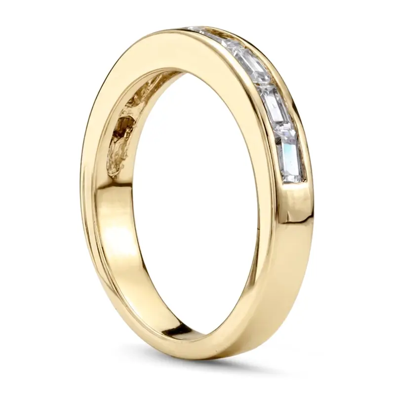 14K white gold 1/2 ct. Baguette Cut Channel Set Diamond Wedding Ring - alternate view 3