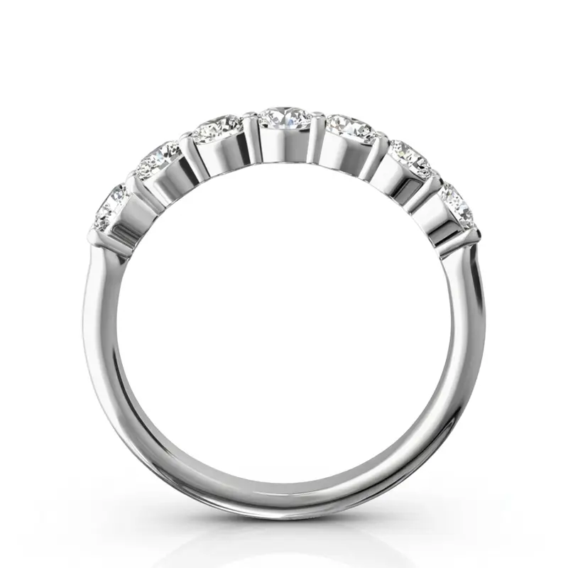 14K white gold Classic 7 Stone Basket Setting Woman Diamond Ring (3/4 ct. tw.) - alternate view 7