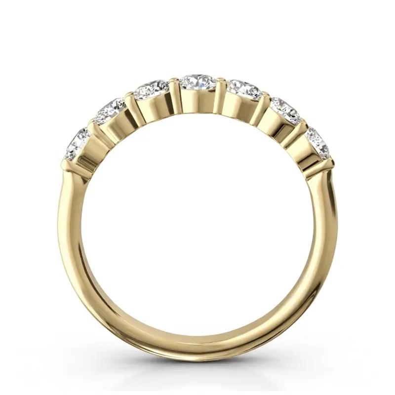14K white gold Classic 7 Stone Basket Setting Woman Diamond Ring (3/4 ct. tw.) - alternate view 5