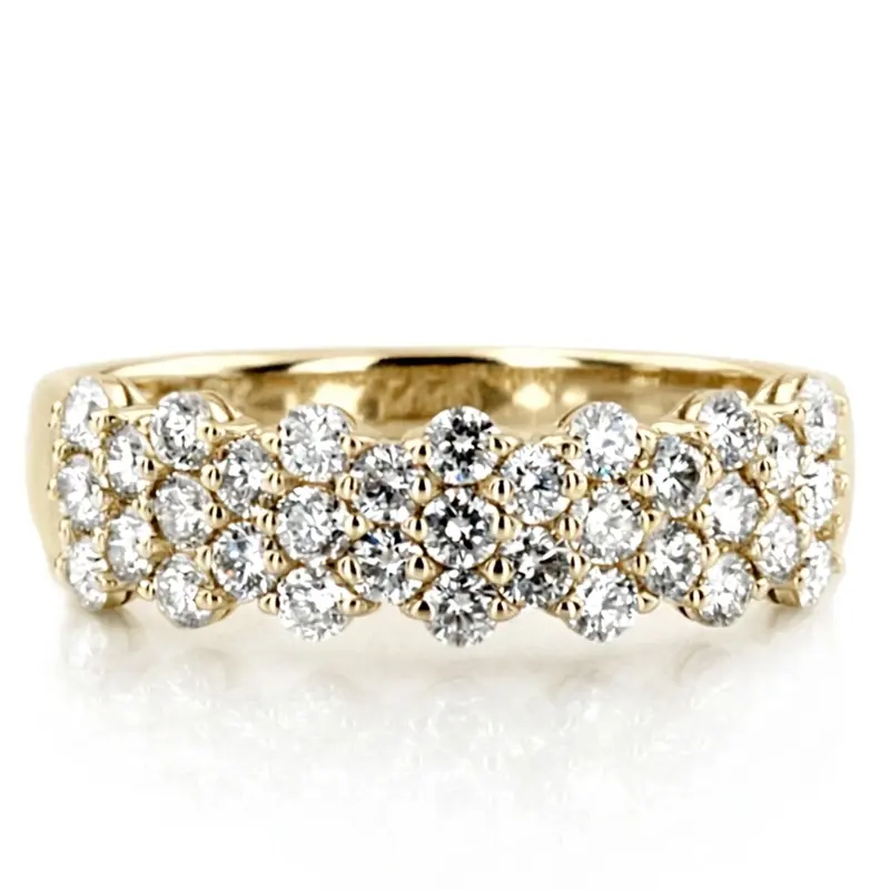 14K white gold Fancy Diamond Wedding and Anniversary Ring (1 1/6 ct. tw.) - alternate view 2