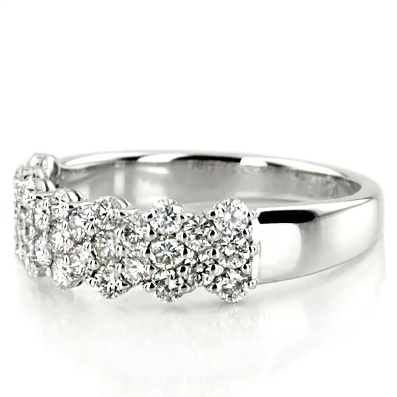 14K white gold Fancy Diamond Wedding and Anniversary Ring (1 1/6 ct. tw.) - alternate view 3