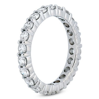 1.54 ct. Round Cut Prong Set Diamond Eternity Wedding Band 2 - view 2