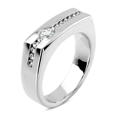 0.55 ct. Round Cut Channel Set Diamond Men's Ring - view 1 of 4