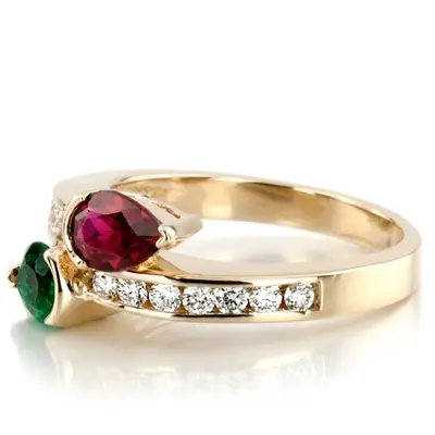 14K white gold Classic Beauty of By Pass Diamond Fashion Ring (0.42 ct. tw.) - alternate view 3 thumbnail