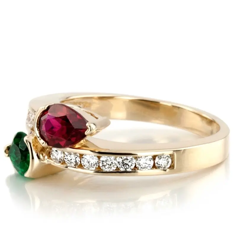 14K white gold Classic Beauty of By Pass Diamond Fashion Ring (0.42 ct. tw.) - alternate view 3
