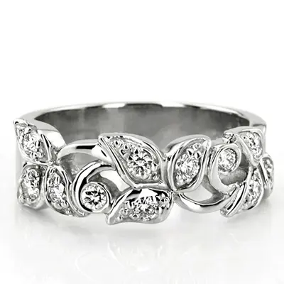 Elegant Leaf Design Diamond Fancy Ring (0.33 ct. tw.)