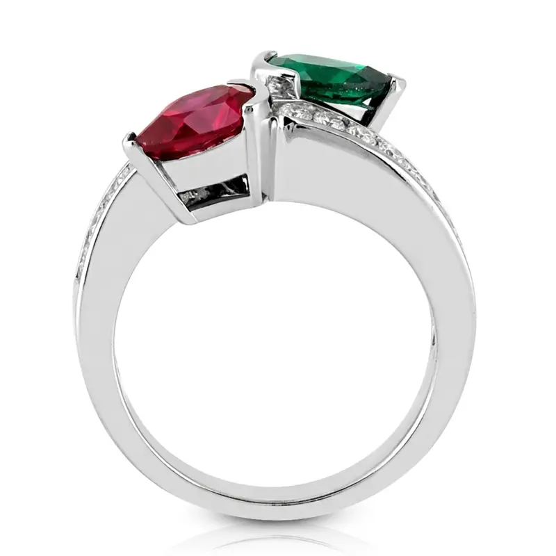 14K white gold Classic Beauty of By Pass Diamond Fashion Ring (0.42 ct. tw.) - alternate view 5