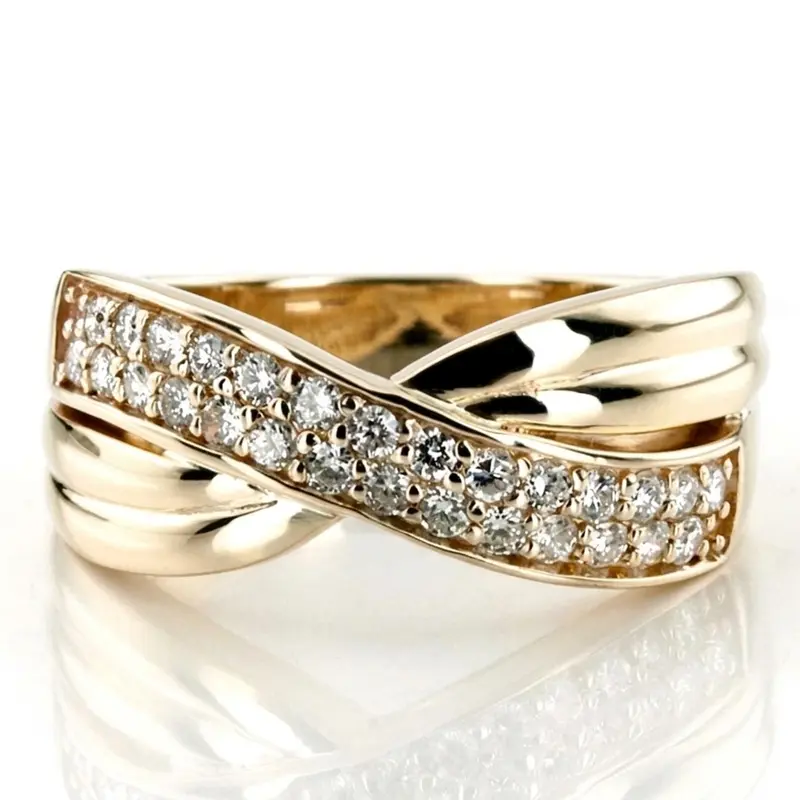 14K white gold Fancy Twist Diamond Ring (0.56 ct. tw.) - main view