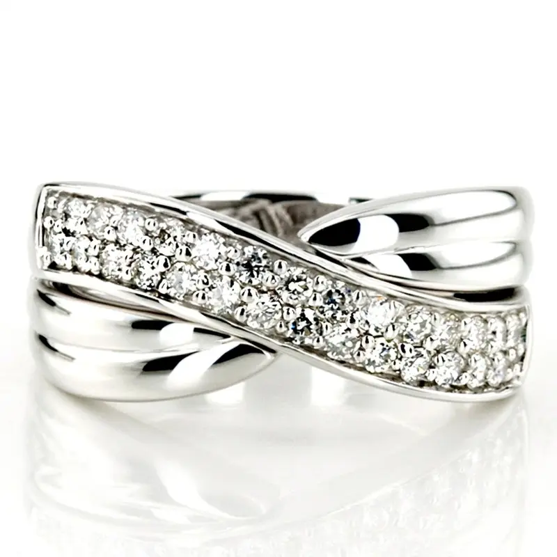 14K white gold Fancy Twist Diamond Ring (0.56 ct. tw.) - alternate view 4