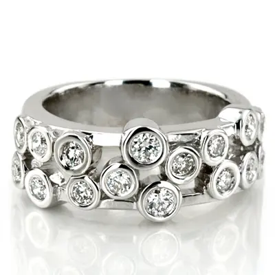 Modern Scattered Bezel Diamond Statement Band (1/2 ct. tw.)