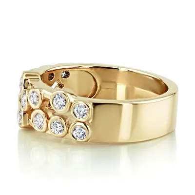 14K white gold Modern Scattered Bezel Diamond Statement Band (1/2 ct. tw.) - alternate view 5 thumbnail