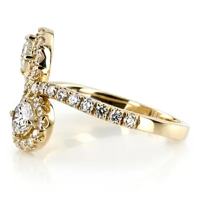 14K white gold "You & Me" Two Stone Fish Tail Set Diamond Ring (1.00ct. tw.) - alternate view 5 thumbnail