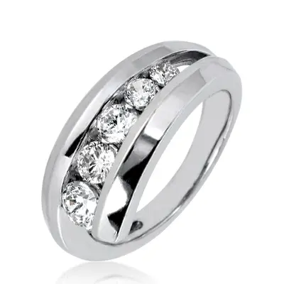 Channel Set Round Diamond Fancy Ring (0.31 CT) alternate view