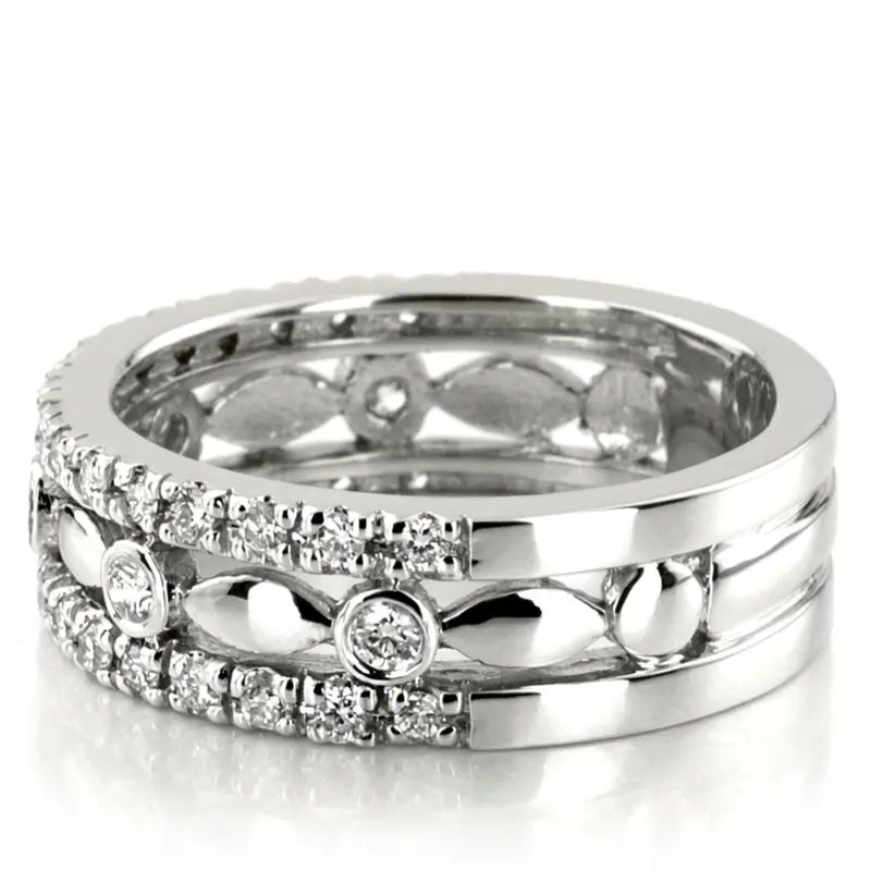 14K white gold 0.63 CT Diamond Fancy Ring - alternate view 3