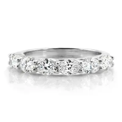 14K white gold Oval Diamond Trellis Anniversary Ring 1 ct.tw - alternate view 2 thumbnail