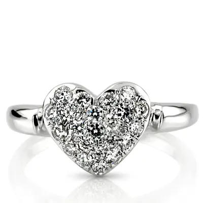 0.66ct Heart Shape Diamond Fancy Ring
