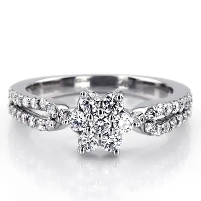 Flower Design Diamond Fancy Ring (0.63 ct. tw.) - view 1 of 3