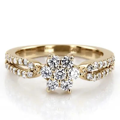 Flower Design Diamond Fancy Ring (0.63 ct. tw.) - view 2 of 3