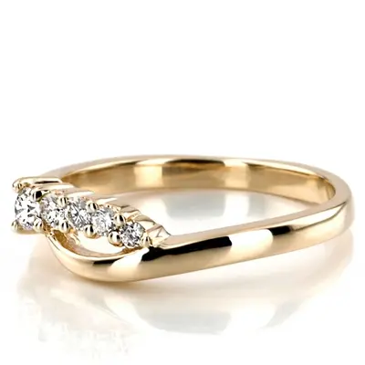 14K white gold 0.24 ct. Five Stone Prong Set Diamond Fancy Ring - alternate view 5 thumbnail