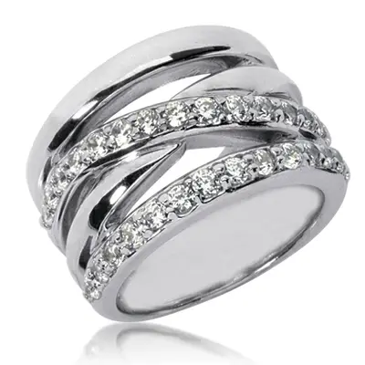 Round Cut Diamond Right Hand Ring (0.87 ct. tw.) - view 1 of 3
