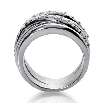 14K white gold Round Cut Diamond Right Hand Ring (0.87 ct. tw.) - alternate view 3 thumbnail