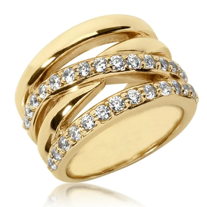 14K white gold Round Cut Diamond Right Hand Ring (0.87 ct. tw.) - alternate view 2