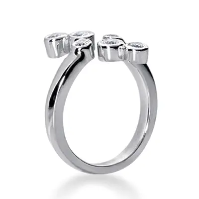 14K white gold Bezel Set Round Diamond Fashion Ring (0.30 ct. tw.) - alternate view 4 thumbnail
