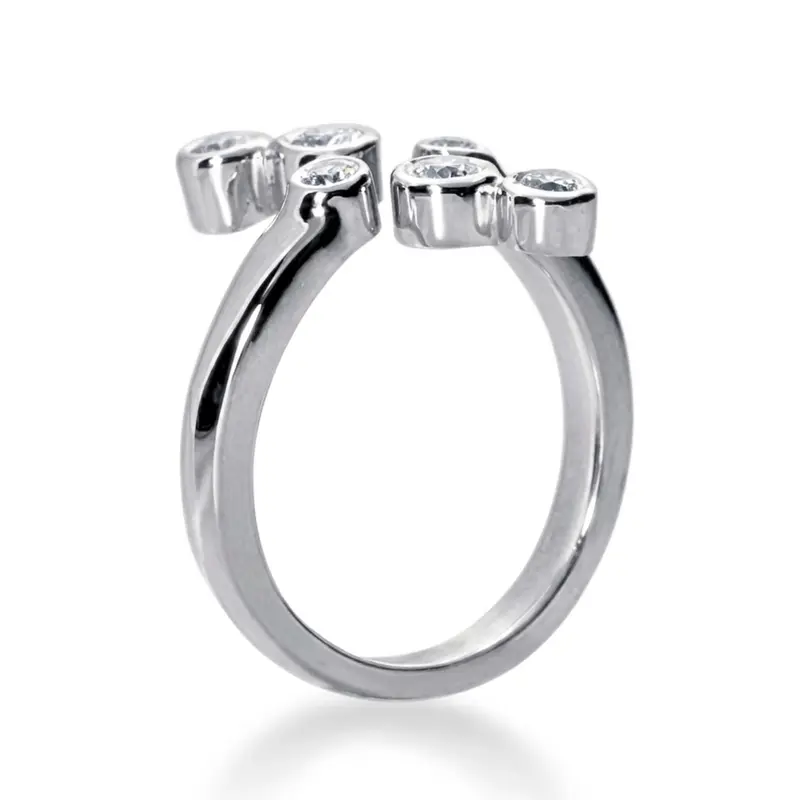14K white gold Bezel Set Round Diamond Fashion Ring (0.30 ct. tw.) - alternate view 4