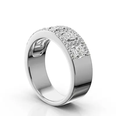 14K white gold Brilliant Multi-Row Diamond Fashion Ring (1 ct. tw.) - alternate view 3 thumbnail