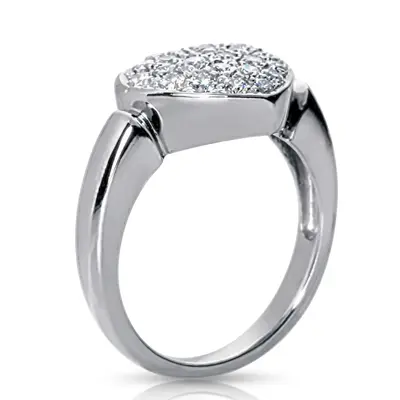 14K white gold 0.66ct Heart Shape Diamond Fancy Ring - alternate view 5 thumbnail