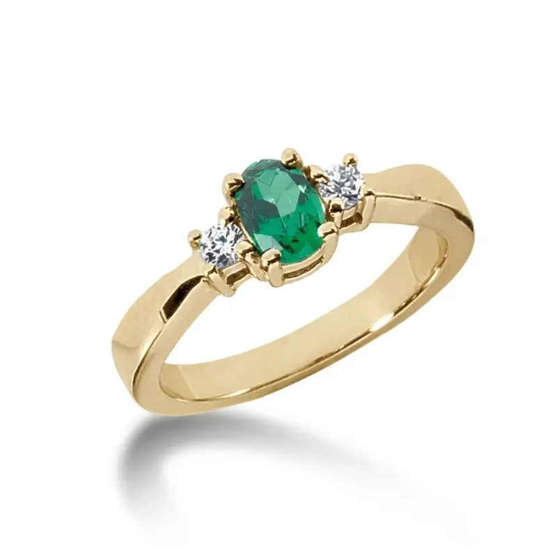 14K white gold Diamond Color Stone Ring (0.10 ct. tw.) - alternate view 3