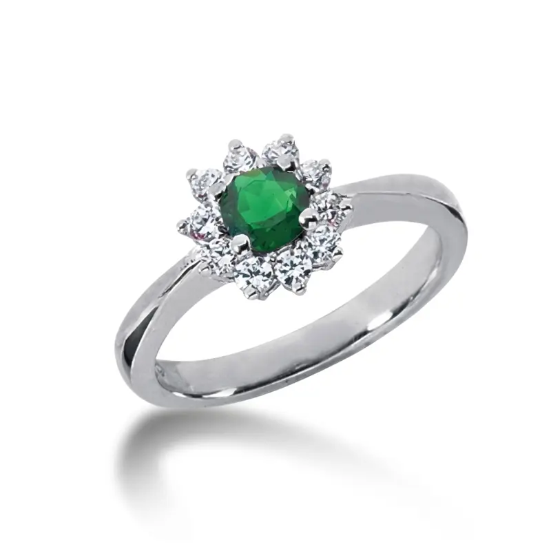 14K white gold Diamond Color Stone Ring (1/3 ct. tw.) - main view