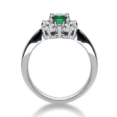 14K white gold Diamond Color Stone Ring (1/4 ct. tw.) - alternate view 3 thumbnail