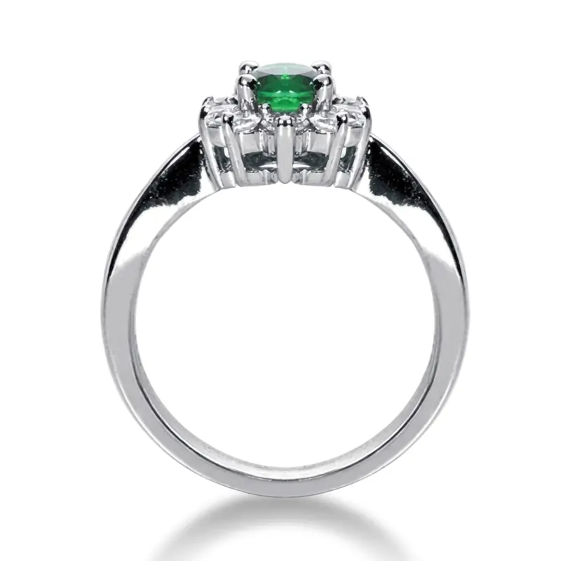 14K white gold Diamond Color Stone Ring (1/4 ct. tw.) - alternate view 3