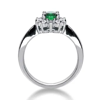 14K white gold Diamond Color Stone Ring (1/3 ct. tw.) - alternate view 3 thumbnail