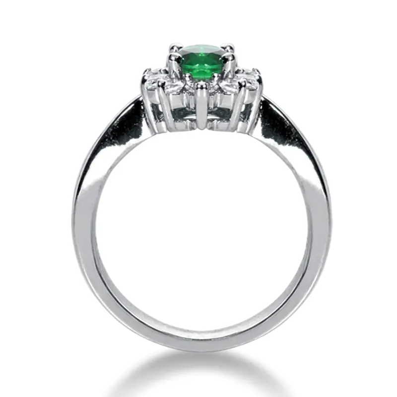 14K white gold Diamond Color Stone Ring (1/3 ct. tw.) - alternate view 3