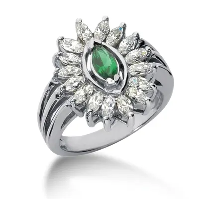 Marquise Royal Elegance Diamond Color Stone Ring (1.12 ct. tw.)