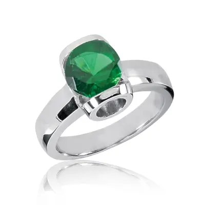 Round Cut Tension Set  Diamond Color Stone Ring (0.50 ct. tw.)