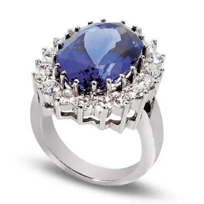 Brilliant Diamond Halo Color Stone Ring (1.40 ct. tw.) - view 2 of 3