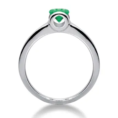 14K white gold Round Cut Tension Set Diamond Color Stone Ring (0.50 ct. tw.) - alternate view 5 thumbnail