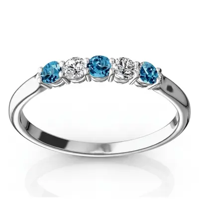 Topaz & Diamond Alternating Anniversary Band - view 1 of 2