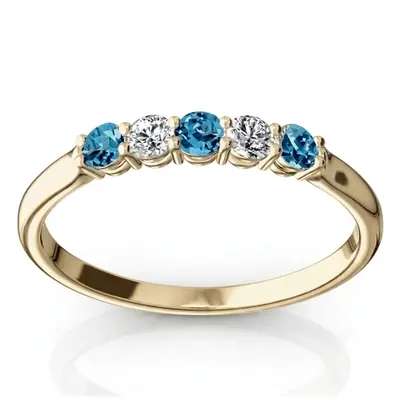 Topaz & Diamond Alternating Anniversary Band - view 2 of 2