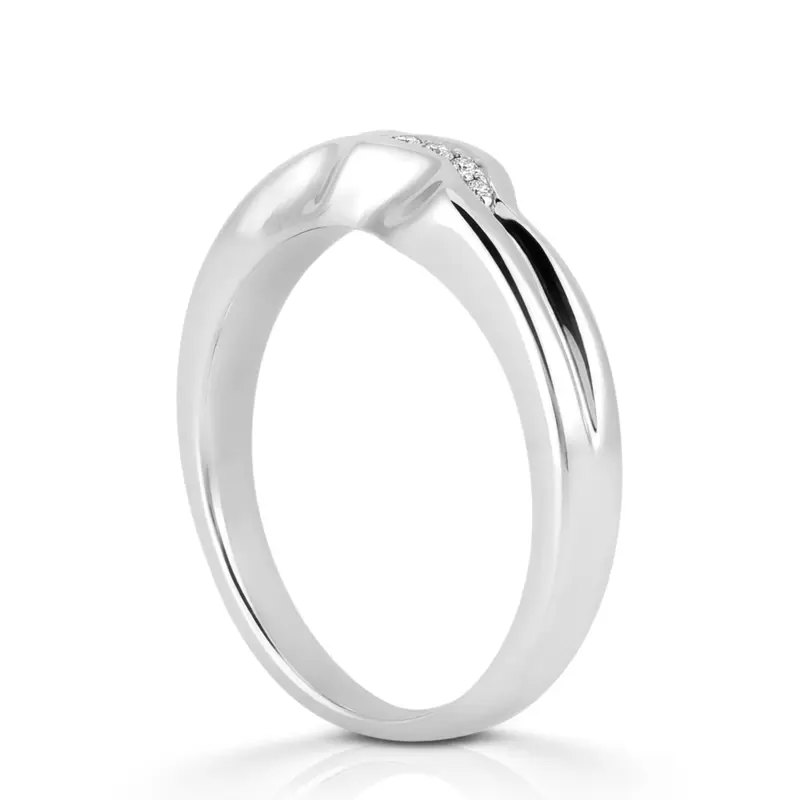 14K white gold Sculptural Wave Gold Fashion Ring - alternate view 4