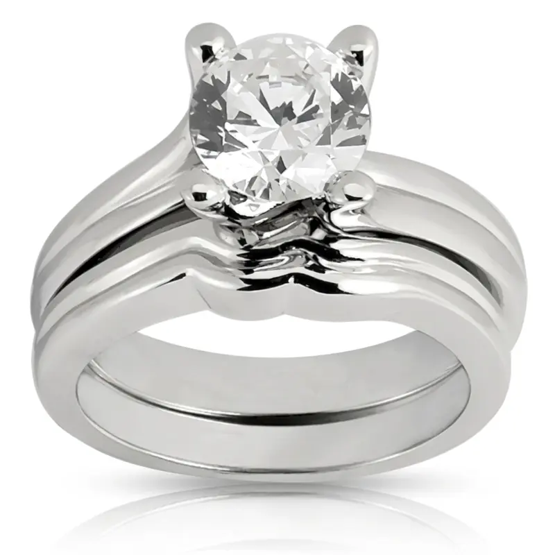 14K white gold Sculptural Wave Gold Fashion Ring - alternate view 3
