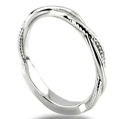14K white gold Rope and Shiny Wire Twisted Wedding Band - alternate view 5 thumbnail