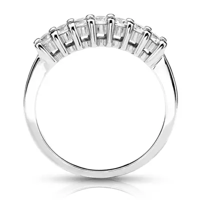 14K white gold 0.35 ct. 7-Stone Diamond Bridal Ring - alternate view 6 thumbnail