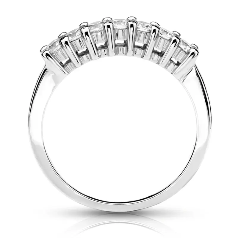 14K white gold 0.35 ct. 7-Stone Diamond Bridal Ring - alternate view 6