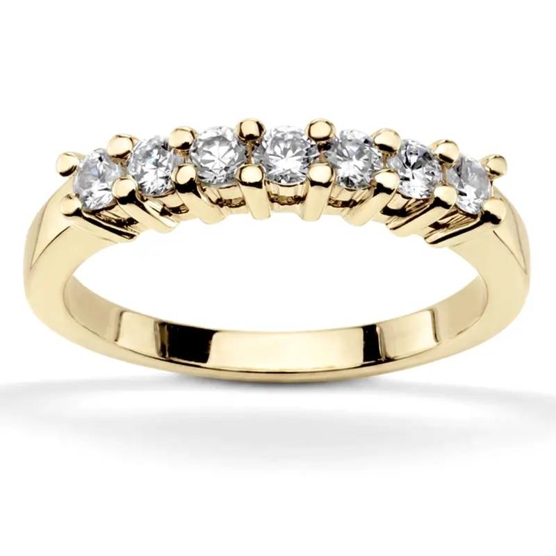 14K white gold 0.35 ct. 7-Stone Diamond Bridal Ring - alternate view 2