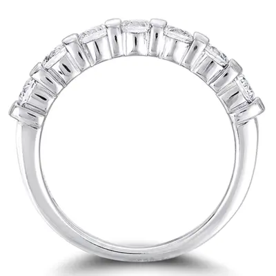 14K white gold 7 Stone Classic Low Set Princess Cut Diamond Anniversary Ring (0.35 ct. t.w) - alternate view 4 thumbnail