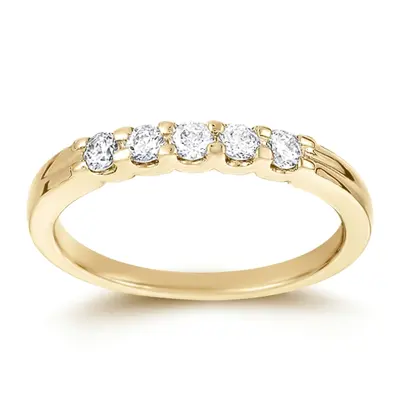 5 Stone U Prong Diamond Band ( 0.25 ct. tw.) alternate view